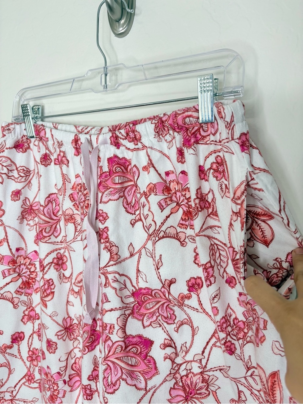 The Cat’s Pajamas Floral Cotton Pajama Set Pink White Soft Women’s Small - Picture 11 of 16